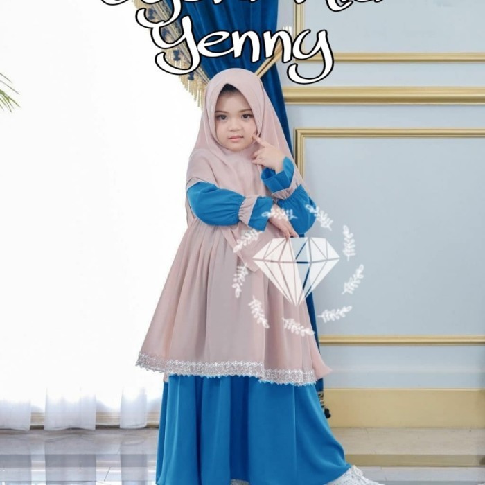 Gamis Anak Usia 8-12Tahun Inayah Kids Model Anak Terbaru 2023 Gamis Anak Syari Bergo Yenny Kid