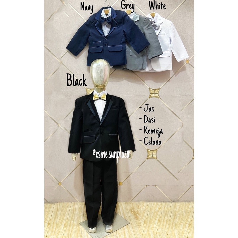 [SVT COLLECTIONS] POTO ORI xrt set JAS ANAK / setelan jas hitam / Biru navy anak laki laki /setelan