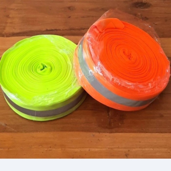 SKOTLET REFLECTOR BAJU SAFETY-SCOTLIGHT JAHIT KAIN PITA KOMBINASI