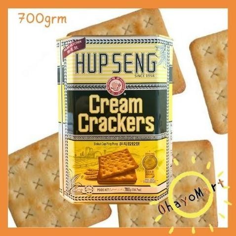 

Hup seng Cream Crackers Kaleng / Biskuit Hupseng Asin kaleng 700grm