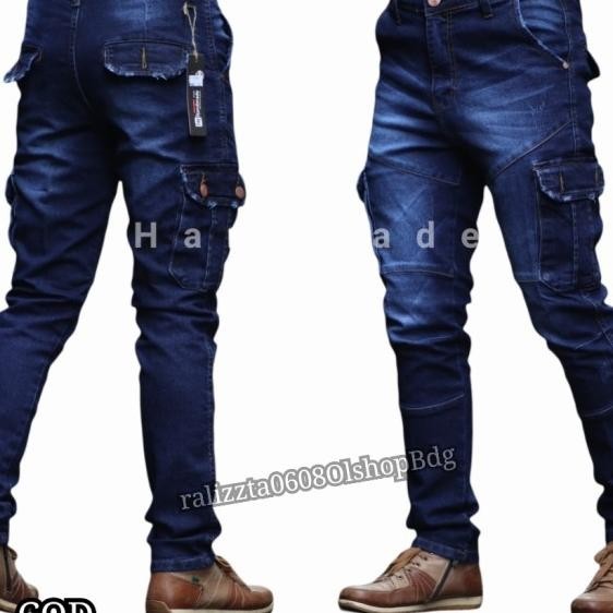 Jeans Pria / Celana Jeans Cargo Pria / Cargo Panjang Jeans Pria