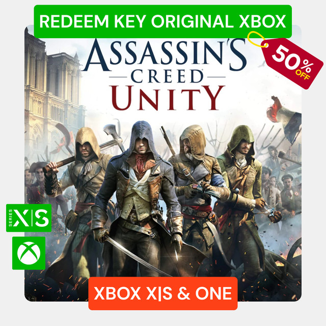 ASSASIN CREED UNITY UNTUK XBOX ONE XBOX S|X REDEEM GAME KEY ORIGINAL TERMURAH
