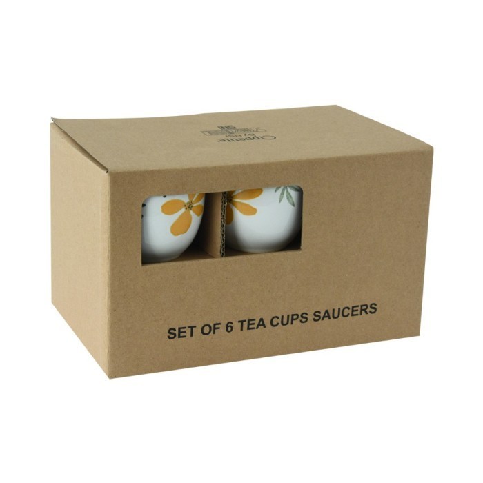 TERBAIKK Informa - Appetite Set 6 Pcs Pallete Felicia Cangkir & Saucer - Kuning