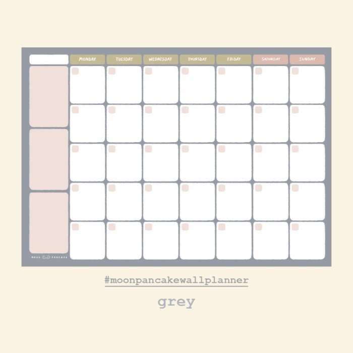 

BARANG TERLARIS Moon Pancake Wall Monthly Planner Board