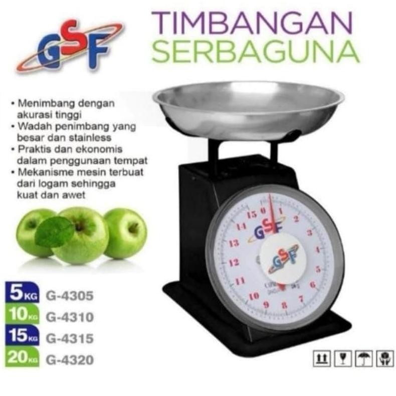 Tariss Timbangan Bh Gsf 20Kg/Timbangan Duduk Besi Stanlis 20Kg/Timbangan Bh Manl