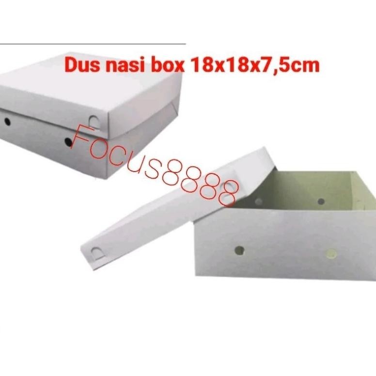 

READY Dus 18x18 isi 50pcs 400gr / Dus nasi box 18x18 tebal LL65
