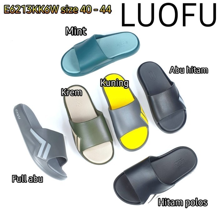 E6213Kk6W Luofu Jelly Sandal Selop Pria Karet Cowok