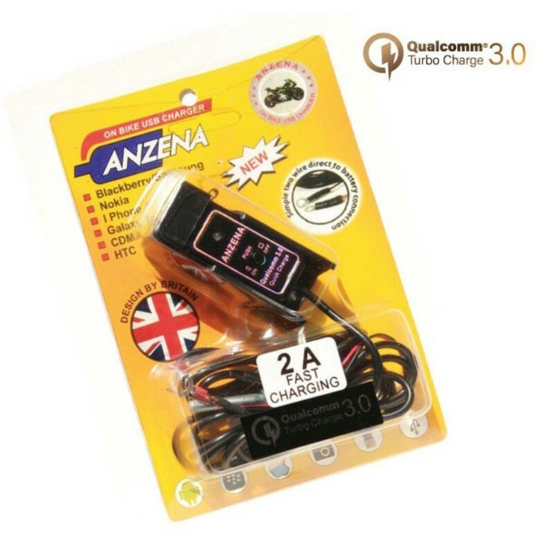 Anzena Charger Hp 2A 3.0 Amper Fast Charging Waterproof