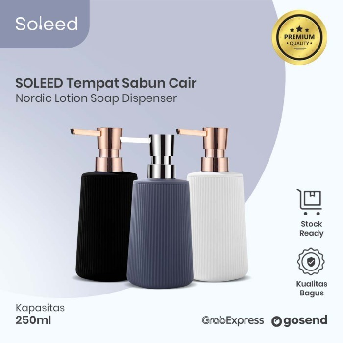 SOLEED TEMPAT SABUN CAIR NORDIC LOTION SOAP DISPENSER BATHROOM HF005