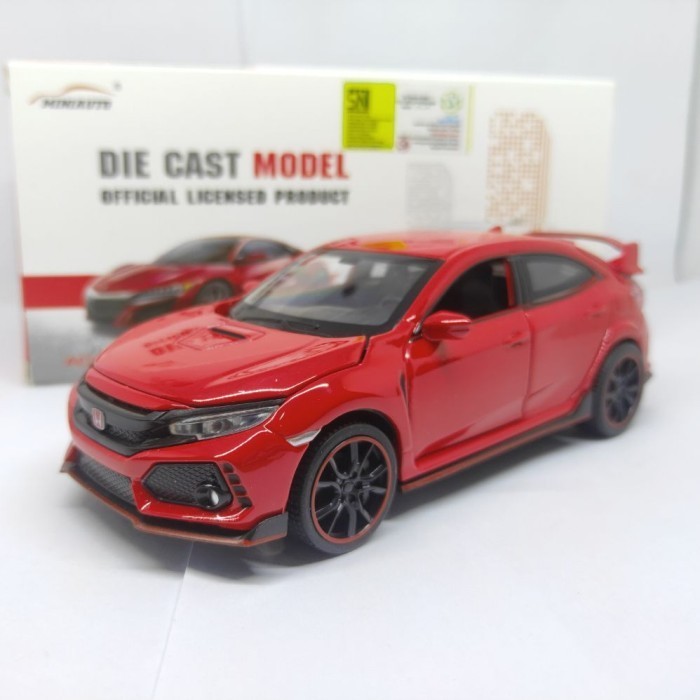 DISKON SPESIAL DIECAST MINIATUR MOBIL HONDA CIVIC TYPE R TURBO MERAH LIMITED DIE CAST TERMURAH