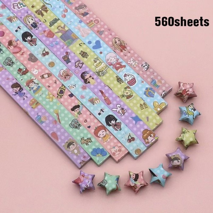 

Terlaris 540Pcs Kertas Origami Bintang 27Colors Origami Star Paper Promo Terbaru