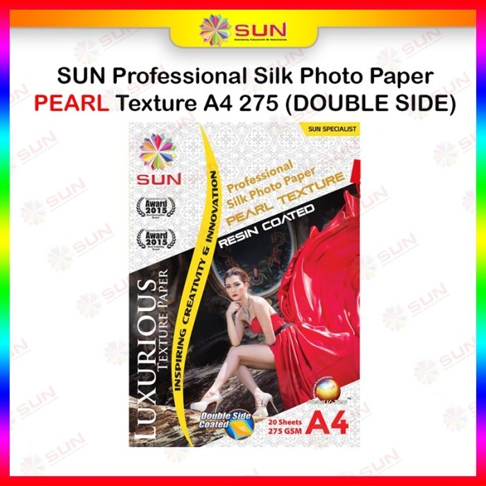 

Terlaris Kertas Foto Silky - Sun Prof. Silk Photo Paper Double Side Pearl A4 Promo Terbaru