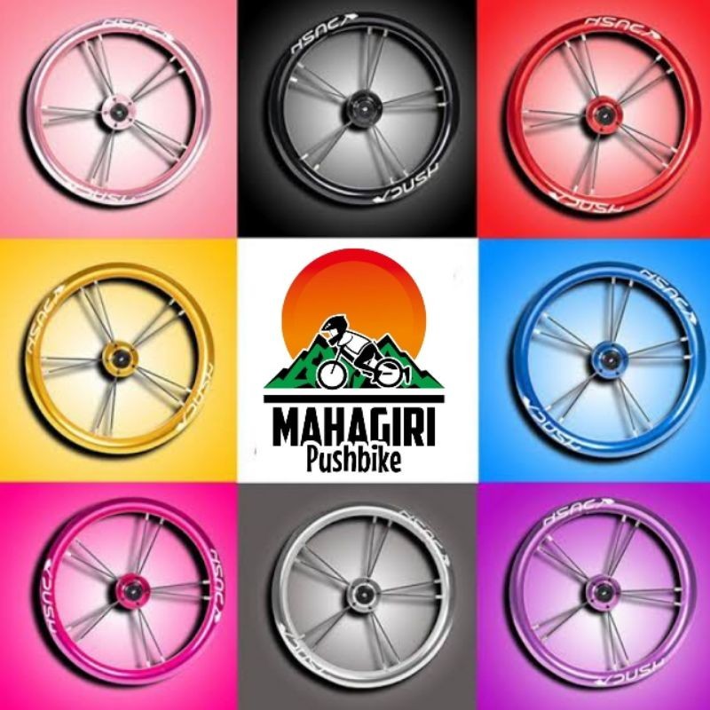 Wheelset Xpush alloy velg race pushbike balance push bike sepeda anak 12 inci