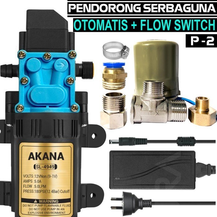 Pompa Pendorong Otomatis Serbaguna Dilengkapi Pressure Switch - P2