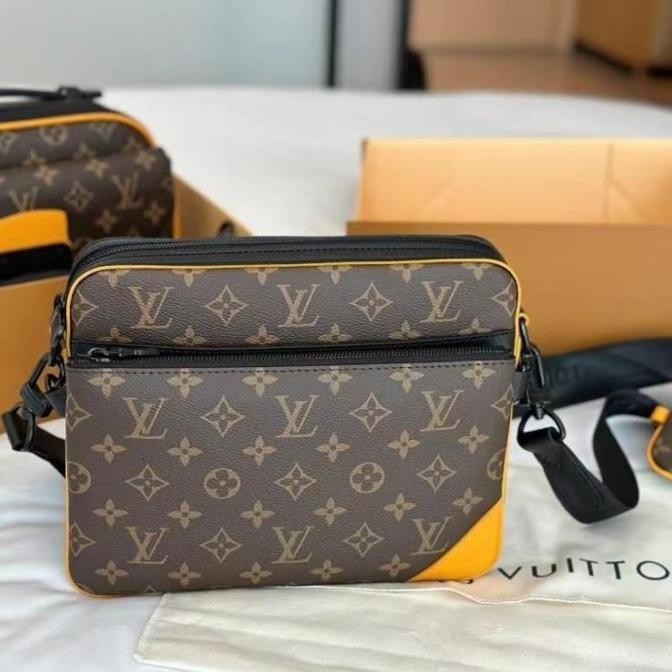 Tas Selempang Pria Coklat Branded Vvip Mirror Xadeerxa