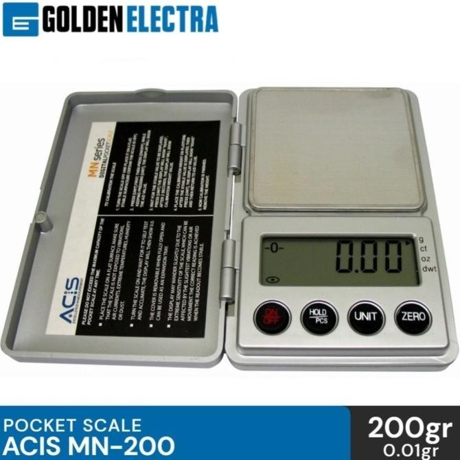 Timbangan Digital Mini Emas Batu Akik, Acis / Mn-200 Pocket Scale