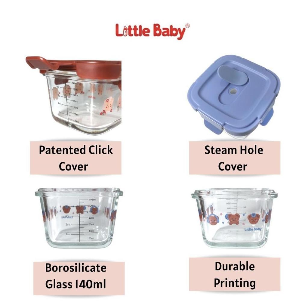 Little Baby | Baby Food Kontainer | Kontainer Kaca | Glass Food Container Borosilicate Glass Contain