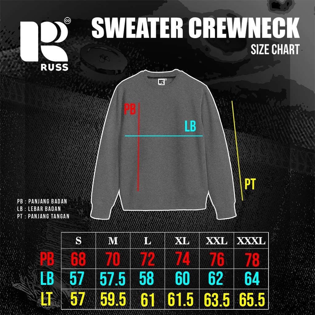 [HEAT IT UP] THE NEWEST Russ Sweater Crewneck New York Broken White