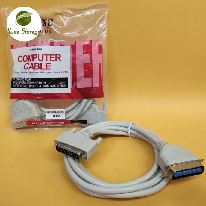 Miliki - Kabel Parallel LPT 3Meter Dot Matrix Cable Printer 3 Meter DB25 DB36