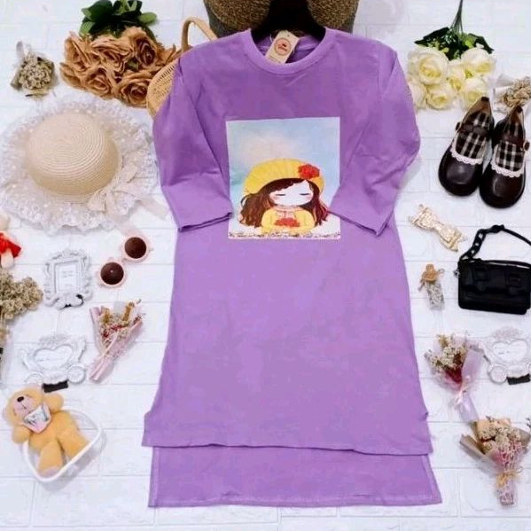 Tunik anak combed 3sampai14 th remaja tanggung //midi viral//midi slebew//midi pinguin