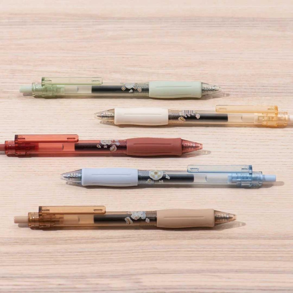 

Pena Pulpen Gel 0.5mm Quick Dry Black Ink 5 PCS