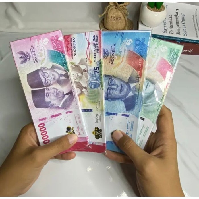 

!!Amplop Lebaran Motif Uang Baru Ukuran Panjang Satuan