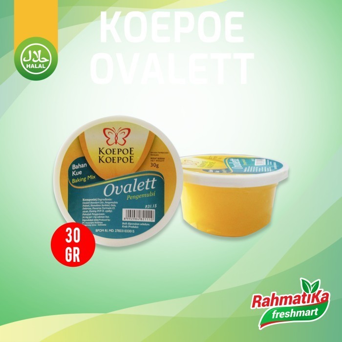 

Ovalett Pengemulsi Koepoe Koepoe / Bahan Kue / Baking Mix 30 Gram