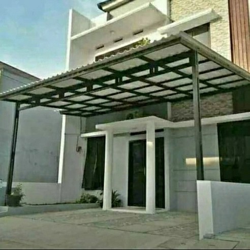 KANOPI BAJA RINGAN ATAP ALDERON DAUBEL - Hitam, m2