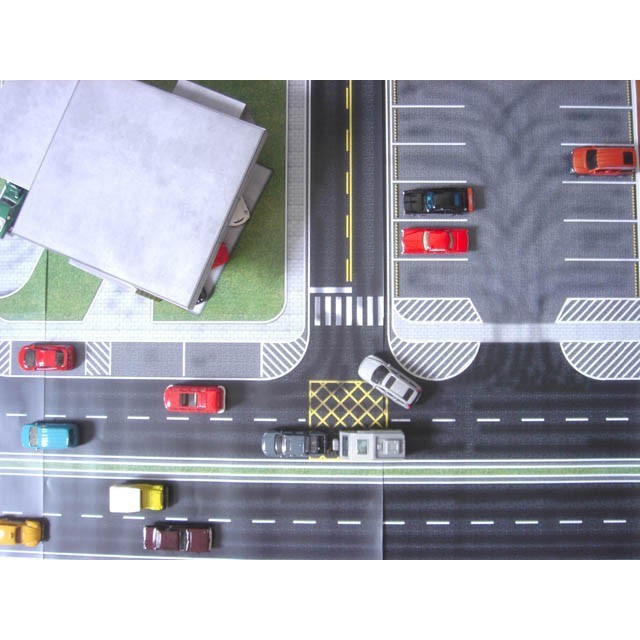 Terbaru!! Paper Diorama Hotwheels Showroom, Parkir Luas+Jalan Raya 1:64