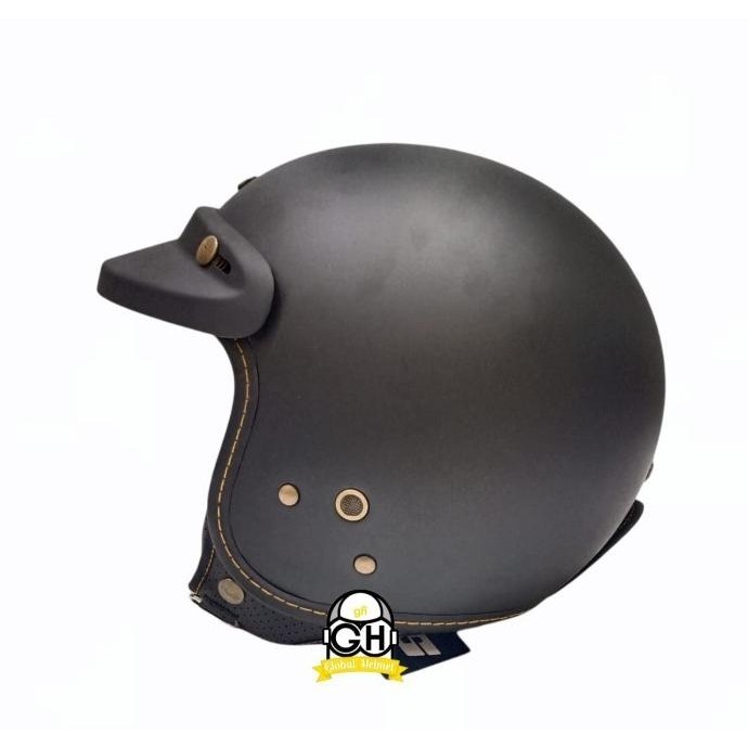 Helm Bogo Retro Njs Nr-80S Solid Original Premium Free Pet Njs Xaazaxa