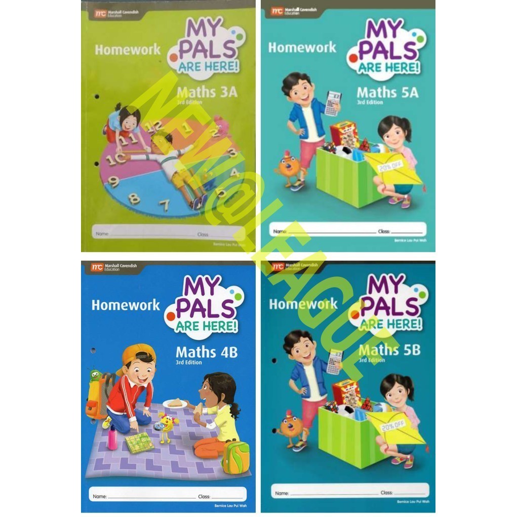 Terlaris Buku My Pals are Here Math 3A 4B 5A 5B Homework / 3rd Ed /Black White SALE