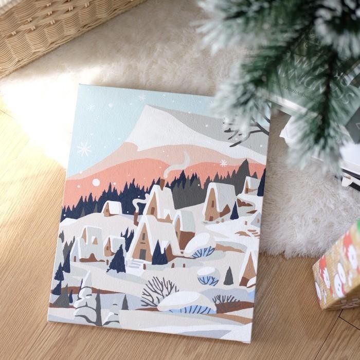 

Paint By Numbers Kit: Snow Village | Paint Inc. Id | Painting Kit