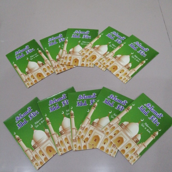 

Amplop Lebaran/Angpao Selamat Idul Fitri Motif Mesjid Isi 10Pcs