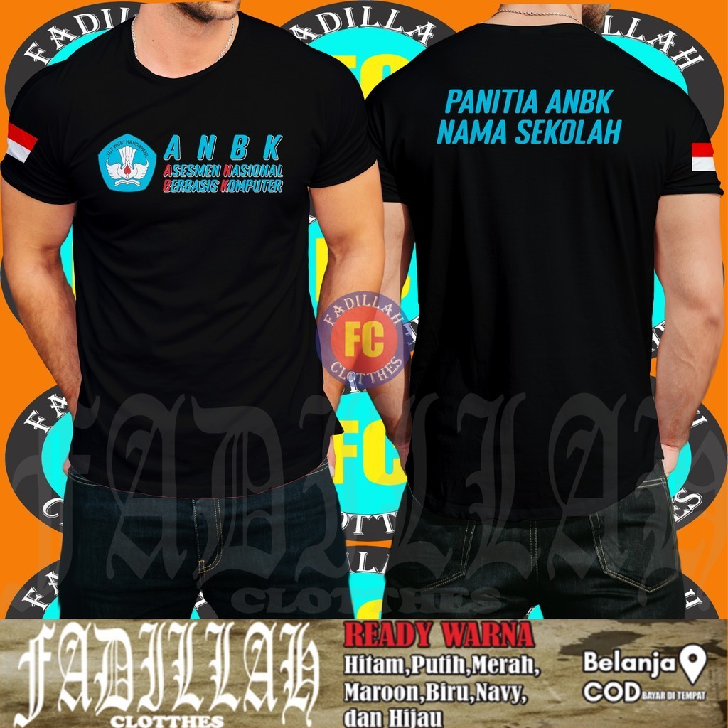 Baju Kaos Panitia ANBK Asesmen Nasional Gratis Nama Sekolah DB Kaos Distro