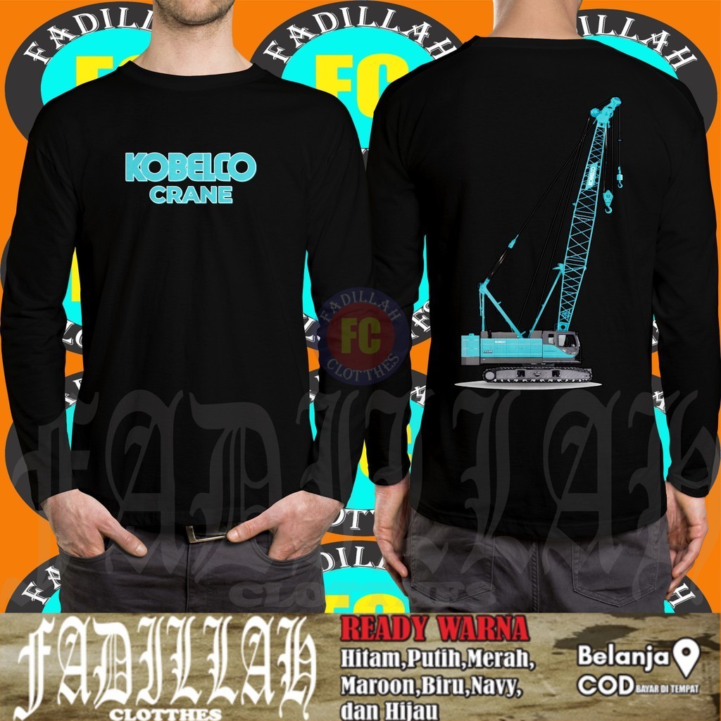 Baju Kaos Kobelco Crane Lengan Panjang DB Kaos Distro