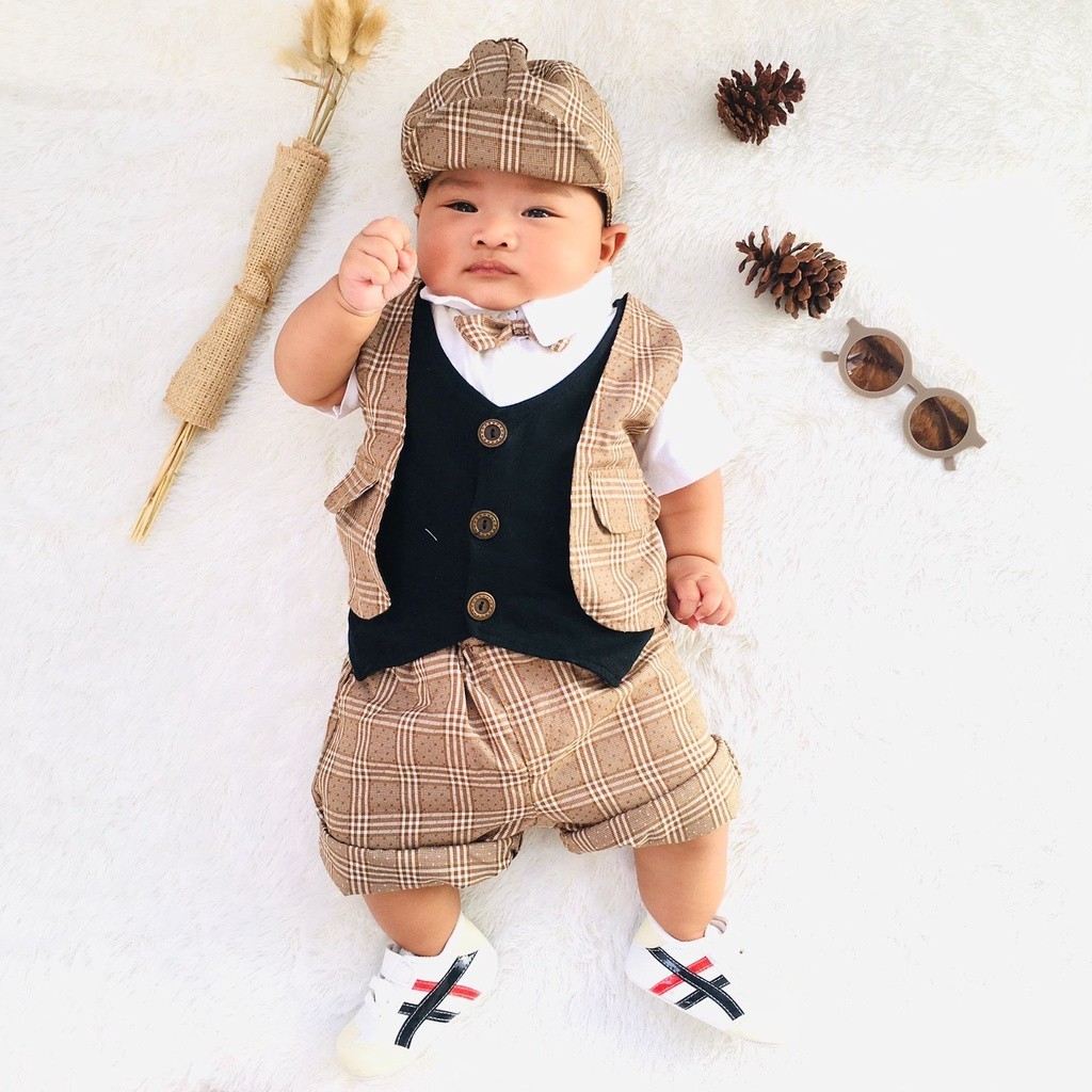 Daniel ANDREW star ANCHOR TUXEDO 0- 2 tahun baby baju kondangan anak laki laki baju pesta setelan