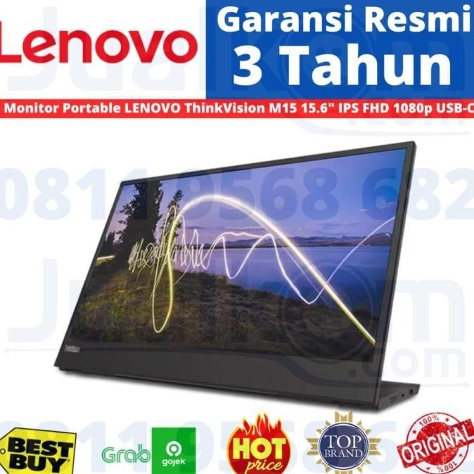 Monitor Portable Monitor Speaker 15.6" Lenovo Thinkvision M15 Ips Fhd Librawolf