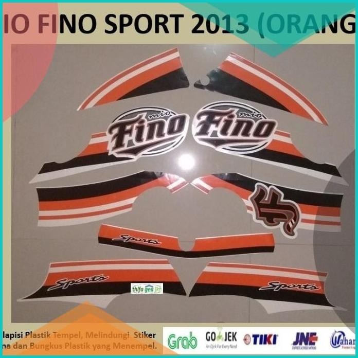 Mio Fino 2013 Orange Motor Yamaha Stiker Striping Stripping Sticker 16