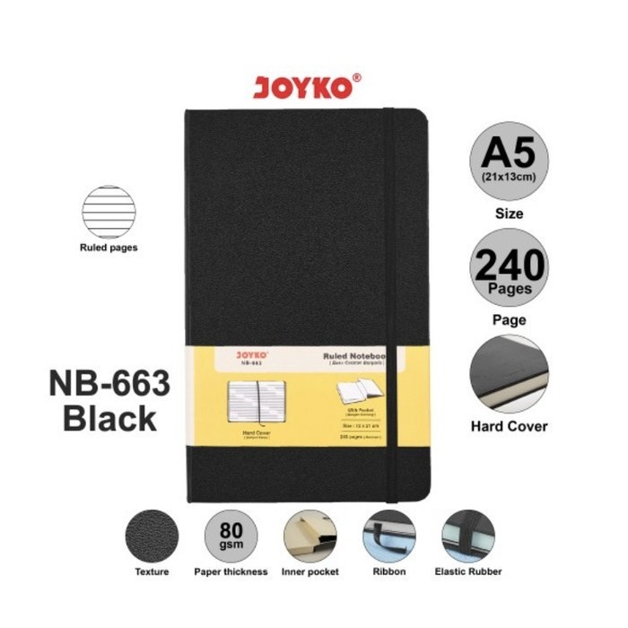 

Terbatas Ruled Notebook Agenda Buku Catatan Bergaris Joyko Nb-663 240 Hal Black Terlaris