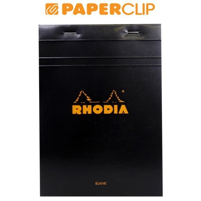 

Aman Notepad Rhodia N16 Head Stapled Black A5 Blank 160009Expc Trendi