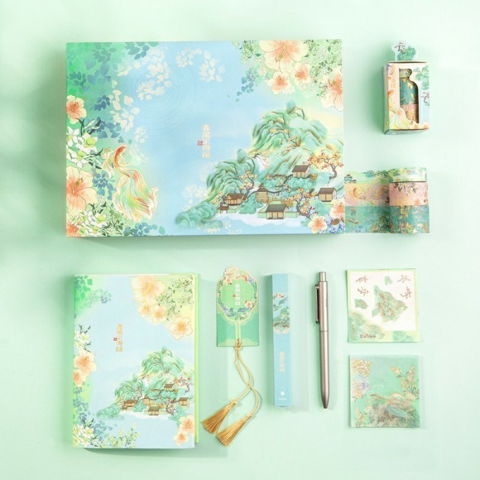 

Hot Sale Deli Gift Box Dengan 1 Pcs Notebook B6, 3 Pcs Washi Tape, 1 Pc Gel Pen Berkualitas