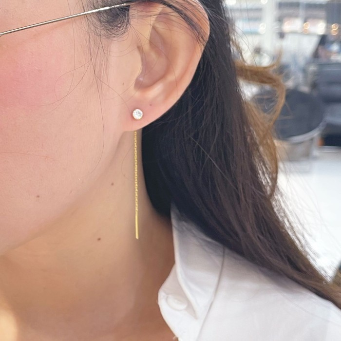 Anting Emas 375 Italy Panjang Jarum 1/2 Gram