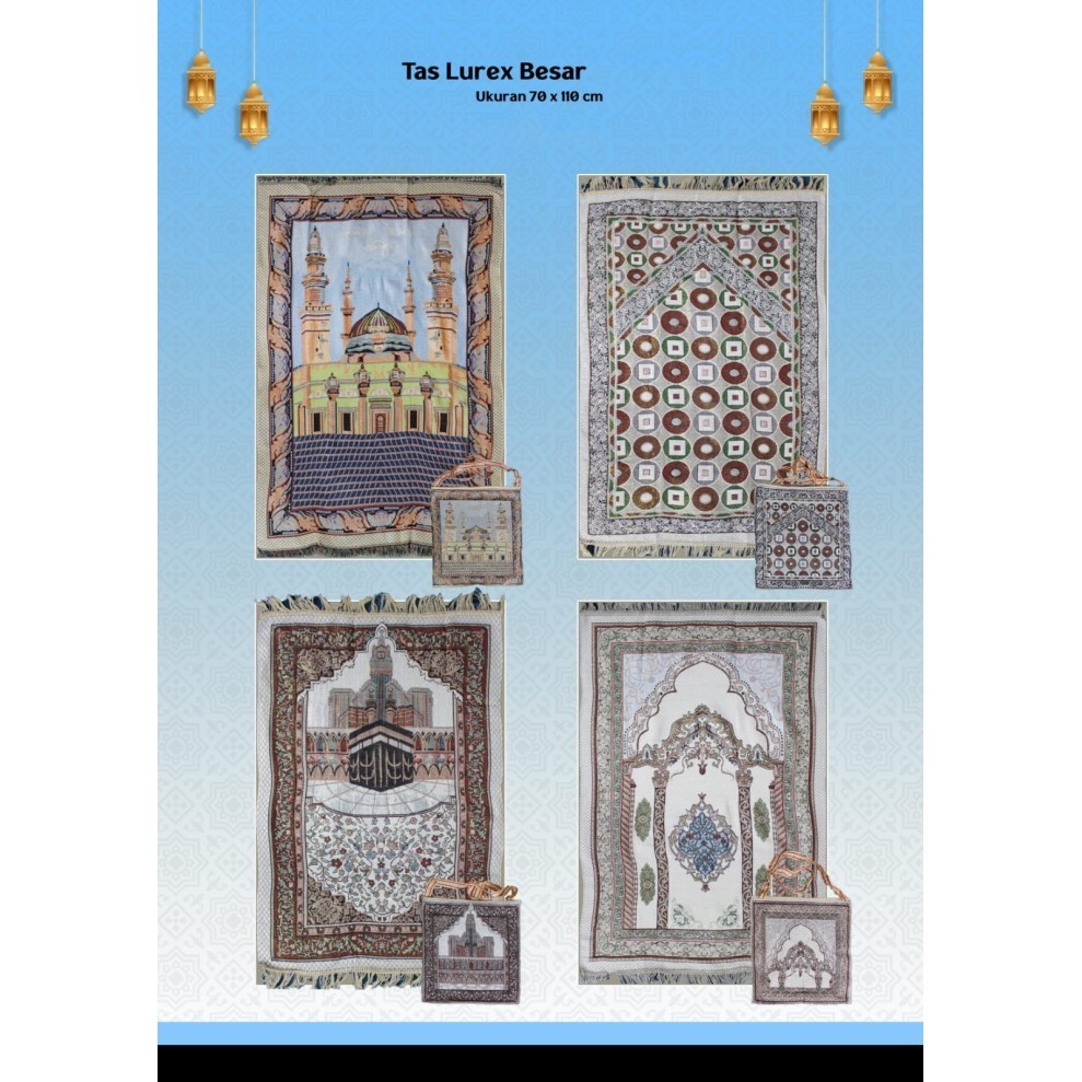 .........] Sajadah Dewasa Travel Tas Satu Warna Traveling Tipis Besar Turki