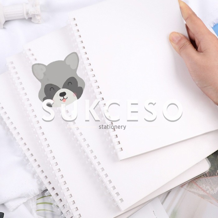 

Sale!!! Frost White Soft Ring Ruled Notebook A5 & B5 / Buku Catatan Spiral Berkualitas
