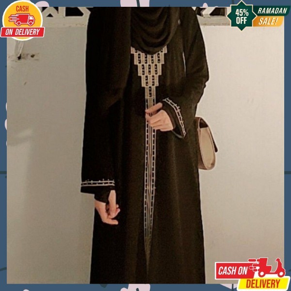 Gsmia Mewah Busui Gamis Wanita Syar'I Dress Gamia Elegan Maxi Pakean Muslim Wanita Bju Lebaran Casua