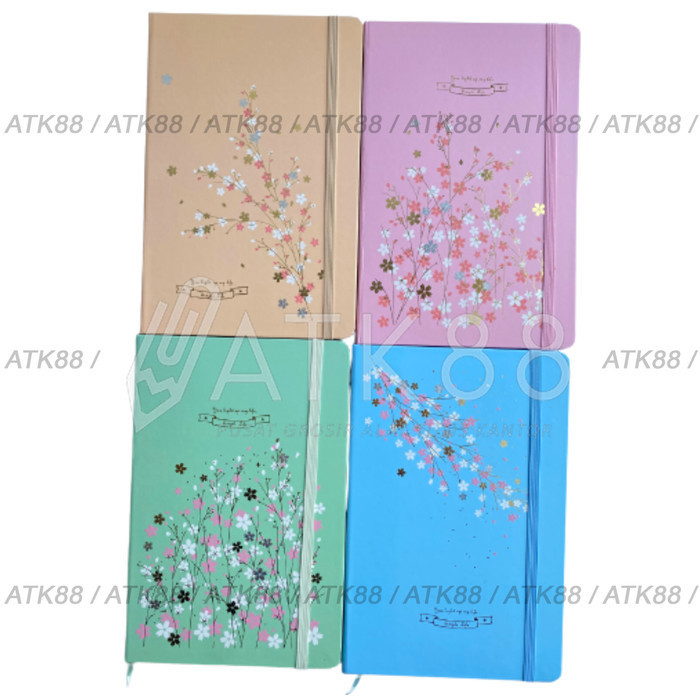 

Cantik Notebook Garis A5 Hardcover Journal Pattern Spiral Blossom Berkualitas