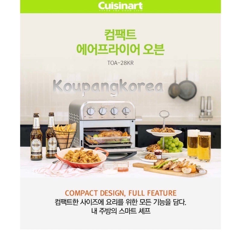 SPESIAL PUNCAK SALE   [PRE-ORDER] Cuisinart Compact Air Fryers with Electric Oven Toa-28KR Toaster