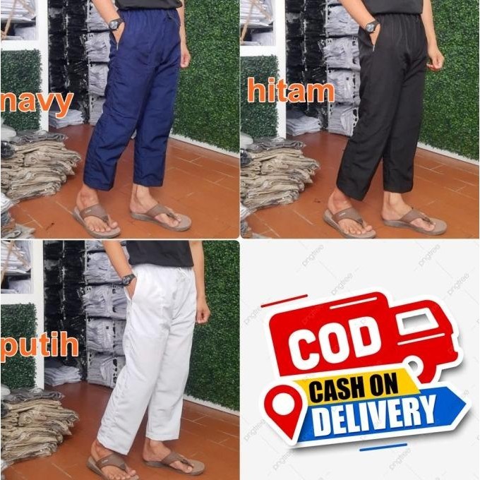 Celana Sirwal Panjang Pria Muslim putih