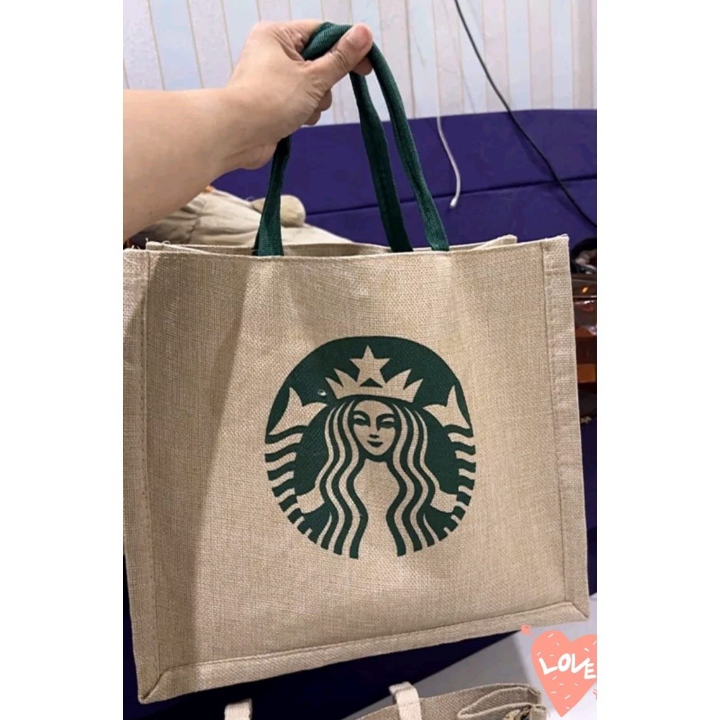 [BEST DEAL] Tas Serut - Tas Wanita - Tote Bag Starbucks Kanvas Tote Bag Produk Terbaik, Starbucks