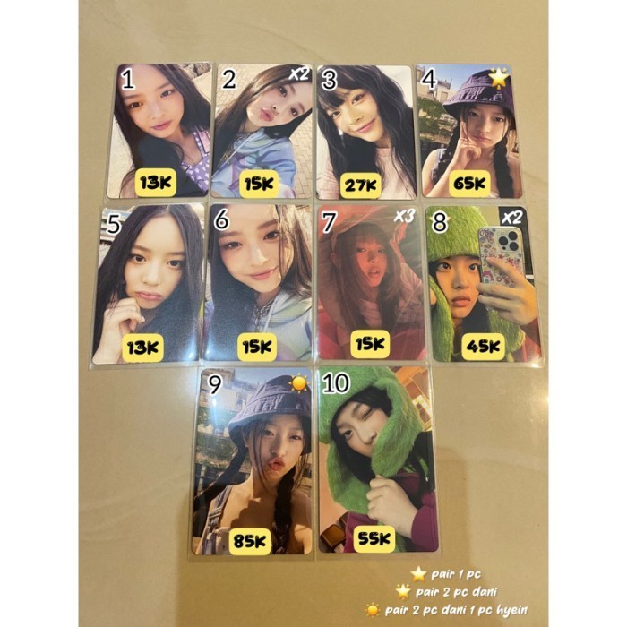 Diskon Photocard Official Newjeans Hanni Bucket Hat Noot Noot Poni Topang Trendi